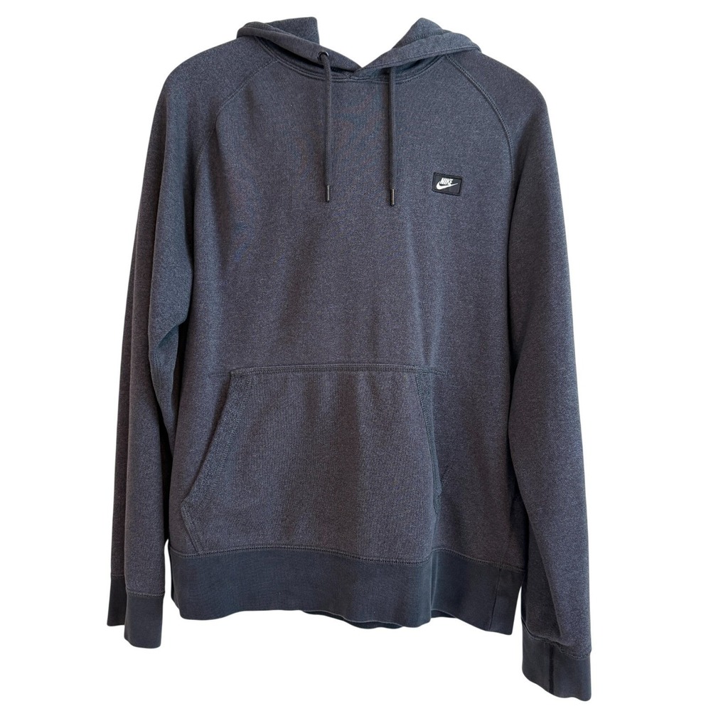 Nike Mens Pullover Gray Hoodie M Athleisure Sports Casual Outdoors Rugged